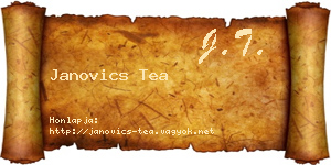 Janovics Tea névjegykártya